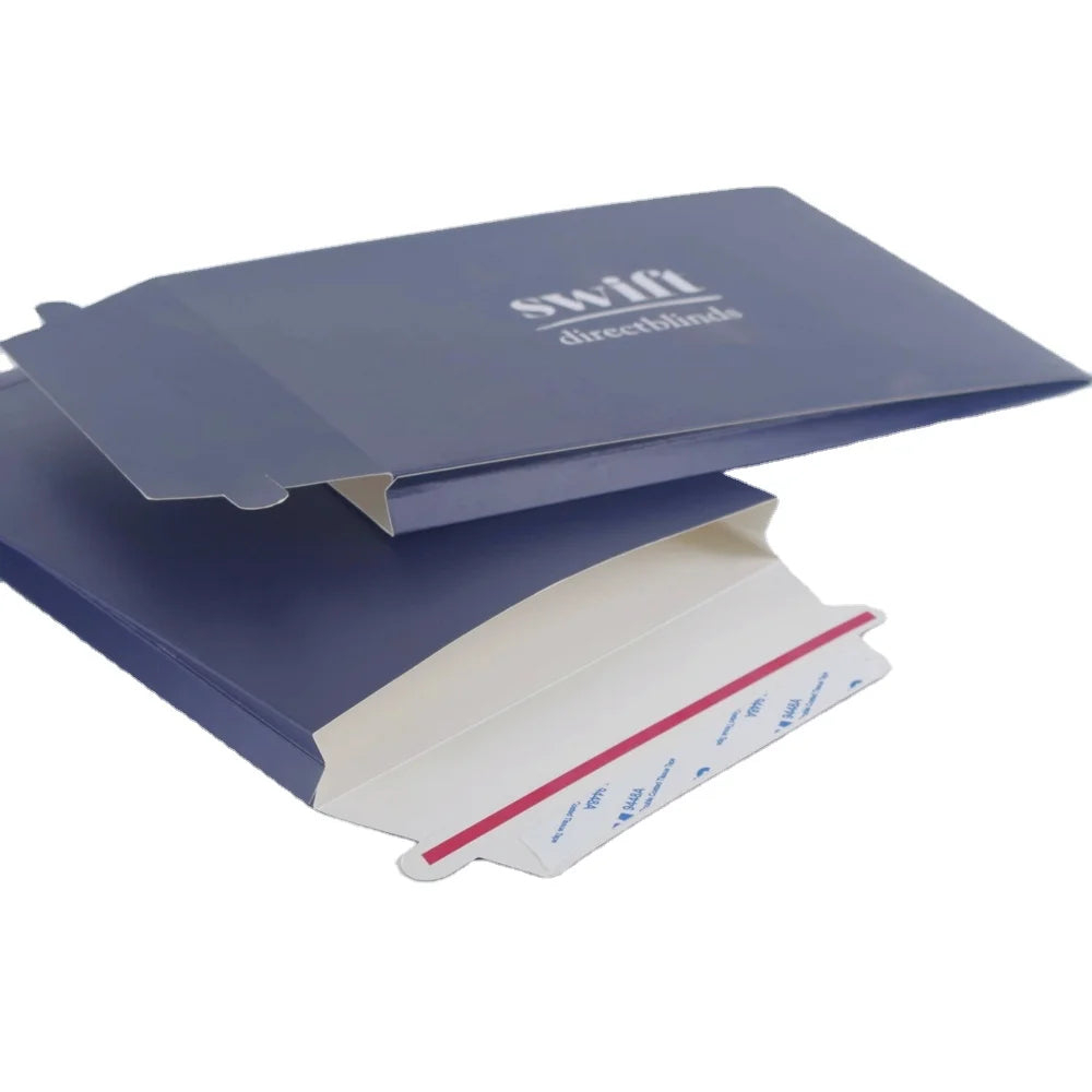 Biodegradable Side Gusset Rigid Mailer Custom Flat Shipping Envelope Adhesive Tear Strip Envelope Packaging