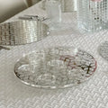 Judaica Passover Pesach Gift Silver Mirror Laser Cut Lucite Seder Plate