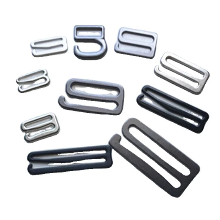 Custom Color Underwear Accessory Alloy Metal 9 Shape Underwear Hook Buckle for Swimsuit Lingerie