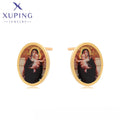 99026 XUPING JEWELRY 24K Gold Color Elegant Stainless Steel Wholesale Hypoallergenic Indian Flat Back Earings