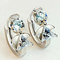 CAOSHI Sweet Angel Hoop Earrings Girls Lady Dainty Zircon Silver Daily Fashion Hoop Lovely Earrings Women