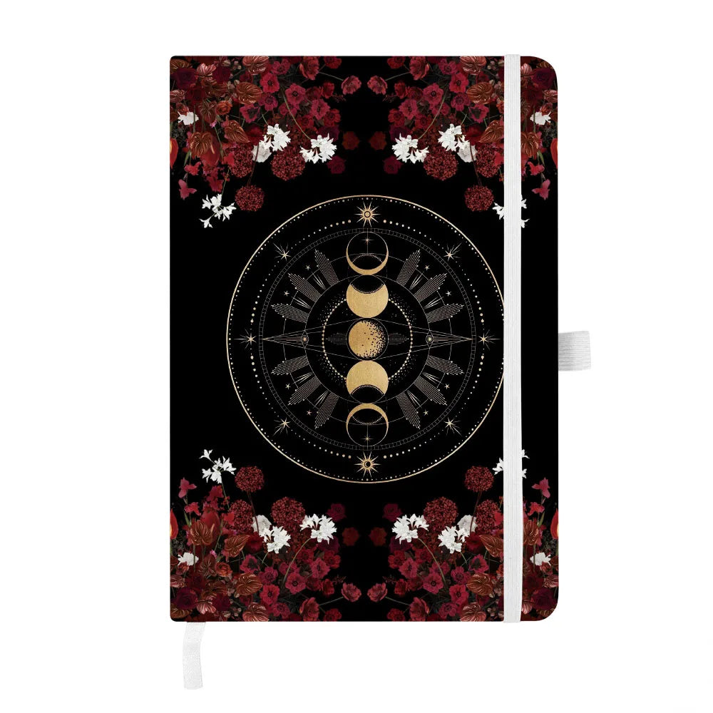 Promotional A5 Size PU Leather Notebook Set Banded Business Hardcover Diary with Pen Thread Sewing Binding Printed Style
