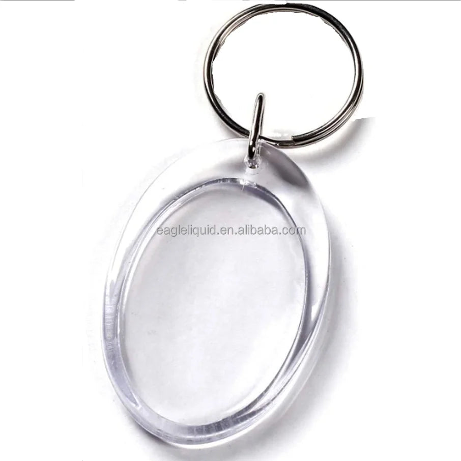 Bulk Stock Round Circle Design Full Frame Viewer Product Picture Frame Keychain
