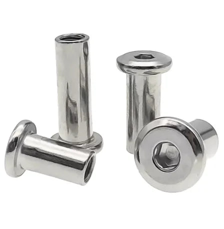 M3 M4 M6 M8 Stainless Steel Flat Head Hex Socket Furniture Connector T Nut Sleeve Nut Barrel Nut