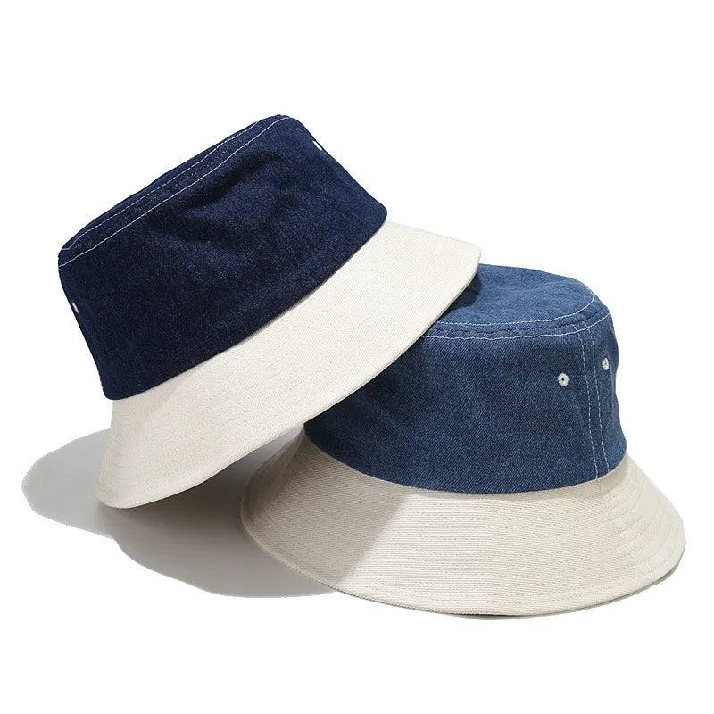 Fashionable Women's Flat Top Visor Elegant Age Reduction Cowboy Fisherman Basin Hat with 3D Embroidery for Travel Four Seasons