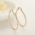 Wholesale Earrings Women Elegant 18K Laminated Gold Bisuterias Brass Zircon Hoop Gold Hoop Earrings for Women