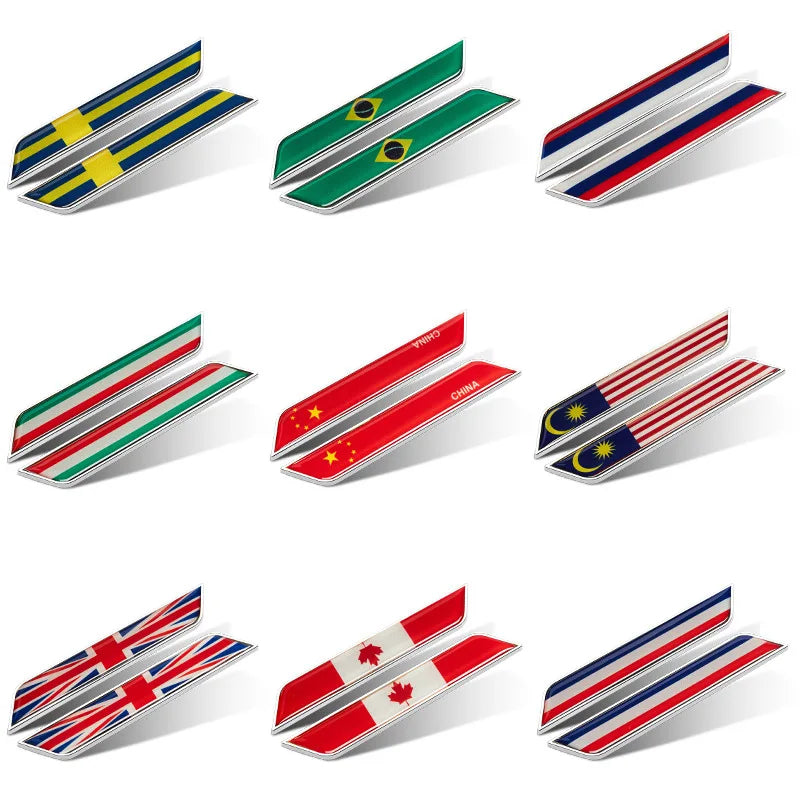 Wholesale Self Adhesive Flags Car Emblem Badges Custom Design Soft Enamel Metal 3D Car Emblem Sticker