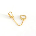 Creative Rock Handcuffs Cuban Link Chain Hoop Earrings Real 925 Sterling Silver Fashion Punk Unisex Jewelry