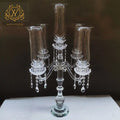 New Wedding Props 5 Arms Clear Pillar Candlestick Acrylic Crystal Candle Holder for Wedding Celebration Layout Decoration
