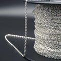 925 Silver Chain for Jewelry Making 18K Gold Plated Roll by Meter for Men Women Necklace and Bracelet Link Chain