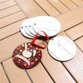MDFSUB 3mm Round Sublimation Ornament Blank 72x72mm Glossy White Blank Sublimation Mdf Christmas Ornaments for Decoration
