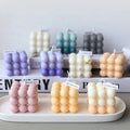 UKIQUEEN  Private Label Scented Candles Set Home Decoration Handmade Scented Soy Wax Cube Bubble Candles