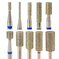3/32" 2.35mm Stainless Steel Shank Barrel Pedicure Wholesale Efile Safety Russian Manicure Diamond Cuticle Drill Bits for Nails