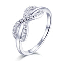 Sun Star Factory Price Cheap TL-423 Fashion S925 Sterling Silver Ring Fine Infinity Knot Zircon Rings for Sale