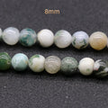 HZ Wholesale Natural Agate Handmade Moss Agate 8mm Crystal Gemstone bracelet