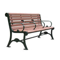 Outdoor Furniture Cast Iron Leg Reclaimed Wood Bench Seat Outside Park Bench Chair Out Door Garden Bench Seating with Backrest