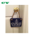Handmade Anchor Little Man Cave No Girls Allowed Nautical Hanging Wooden Nursery Sign