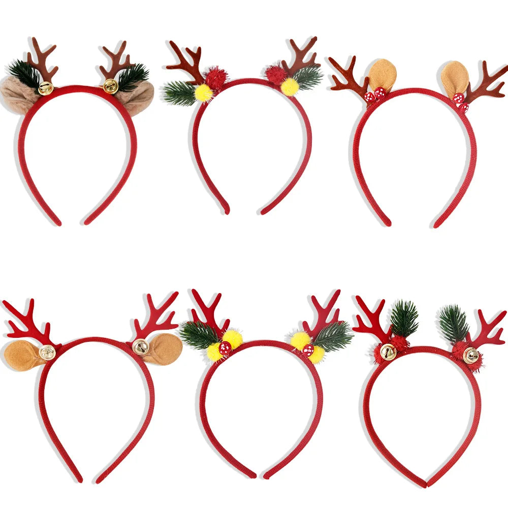 Christmas Antlers Headband Adult Children's Christmas Decorations Cute Bell Elk Headband Hair Accessories