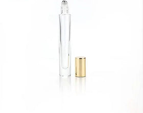 10ml Empty Glass Roller Bottle with Gold Cap