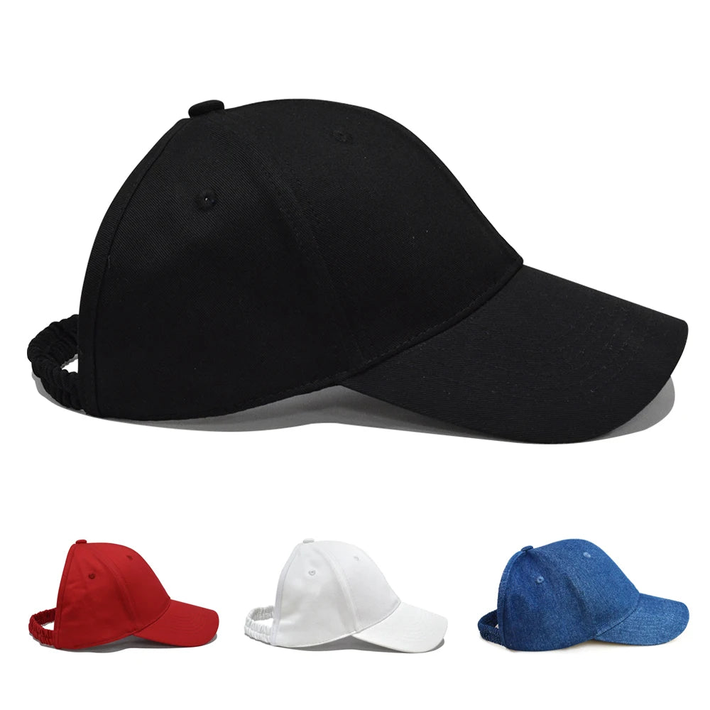 Custom Trendy Letter Ponytail Hats Unisex Baseball Caps Twill Cotton High Quality Summer Cap Travel Sports Fashion Outdoor
