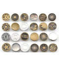 Lihui Hardware Custom Button Logo Shank Button Jacket Light Gold Coat Enamel Made Zinc Alloy Metal Button Custom Jeans Button