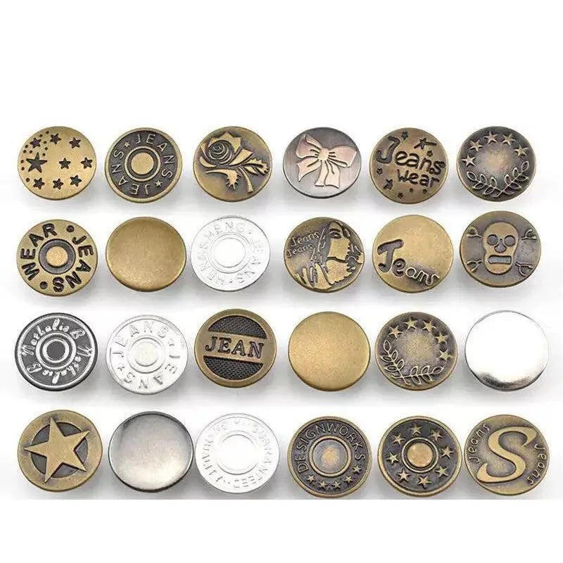 Lihui Hardware Custom Button Logo Shank Button Jacket Light Gold Coat Enamel Made Zinc Alloy Metal Button Custom Jeans Button