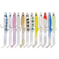 Wholesale  T Tail Soft Eel Lure with Hooks 85mm 2.3g 6pcs/bags Slow Pitch Jig Baits Soft Fishing Lure Sandeel Bait