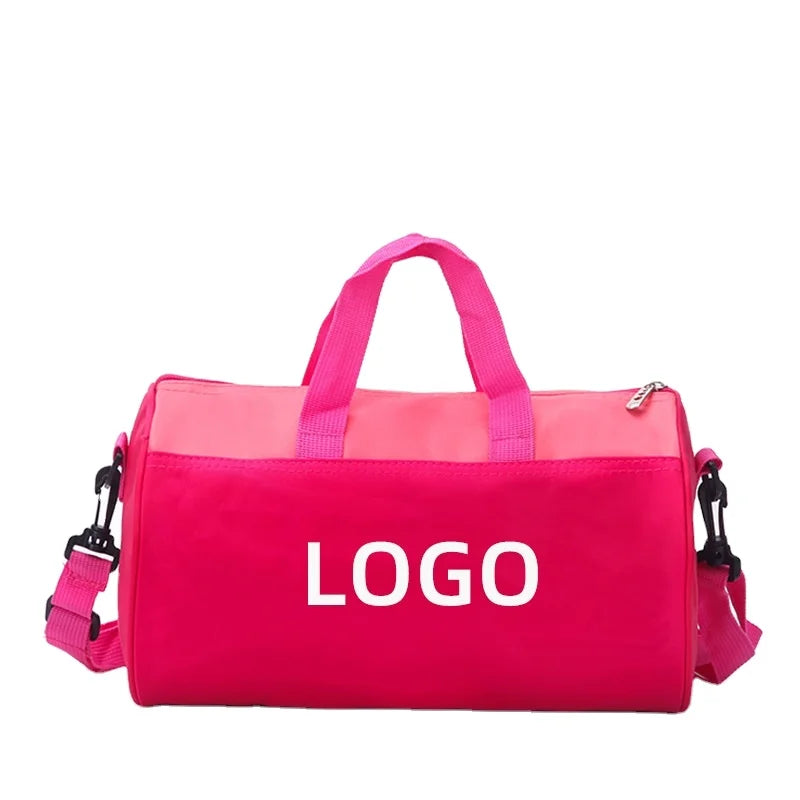 Custom logo Foldable Pink Dance Duffel Bag Large Travel Sport Gym Ballet Dance Costume Bag Girl Yoga Duffle Bag