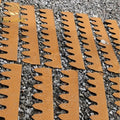Landscape Edging Straight Top Metal Garden Border Edging Rusty 100x17.5cm