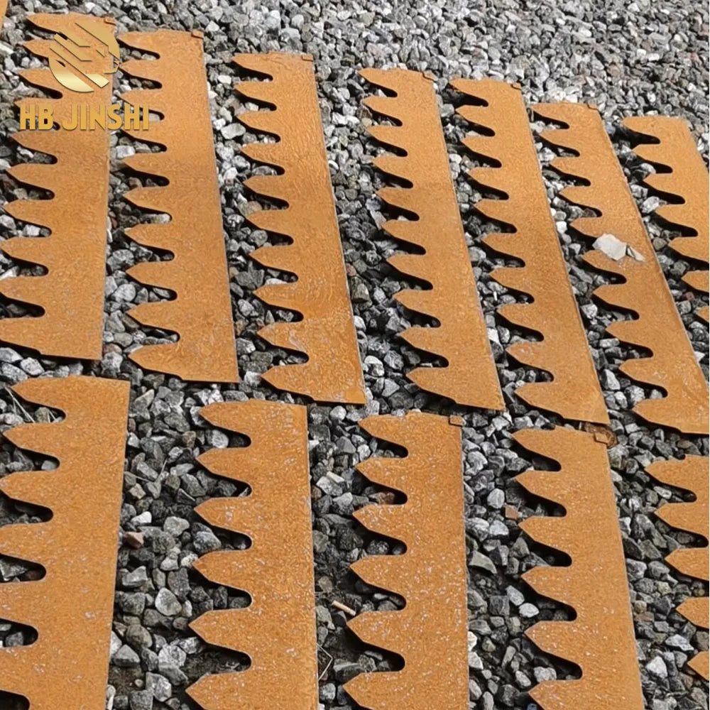 Landscape Edging Straight Top Metal Garden Border Edging Rusty 100x17.5cm