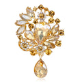 Keering Eyedrop Large Brooches Women Crystal Rhinestone Brooch Pin for Hijab Women