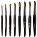 2022 New Products Round Head Acrylic Nail Art Brush with Black Wooden Handle 100% Pure Kolinsky Hair Crystal Pen