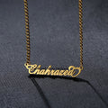 Gold Plated Fashion Fine Jewelry Stainless Steel Chain Pendant Choker Custom Personalized Name Necklaces for Women Birthday Gift