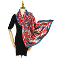 Wholesale Custom Imitation Silk Scarves Fashion Printed Design Satin Silk 90x180cm Square Silk Scarves for Ladies