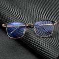 Factory Wholesale Retro Metal Frame Womens Eyewear Frame Men Square Classic Anti Blue Light Glasses