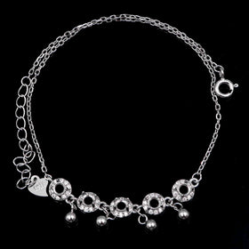 Semi Mount 3*3mm Sterling Silver Anklets Empty Blank Support Claws Setting S925 Mountain Base Holder Without Stone Inlay for DIY