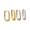 RINNTIN APE24 Cheap Aretes Jewelry Wholesale 925 Sterling Silver Gold Plated Huggie Earrings Women