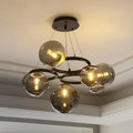 Nordic Design Art LED Chandelier 110V 220V Dimmable G4 Bulb Brass Gold Creative Glass Ball Pendant Light for Living Room