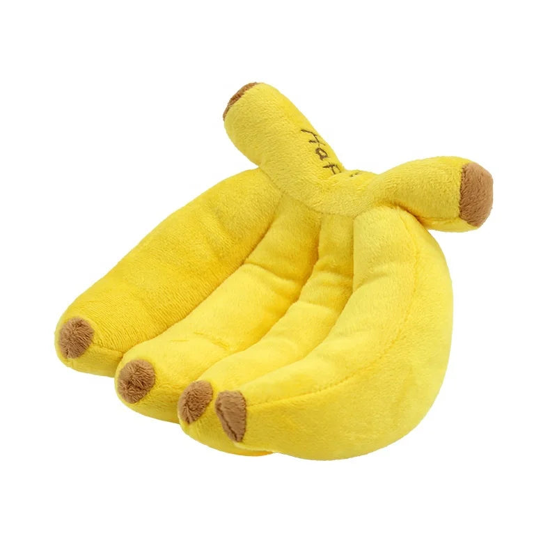 Plush Banana Pet Toy for Dogs Bite Training Interactive Pet Supplies Dog Chew Toy Squeaky Dog Toys