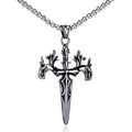 New Environmental Stainless Steel Pendant Cross Flower Necklace for European and American Fashion Jewelry