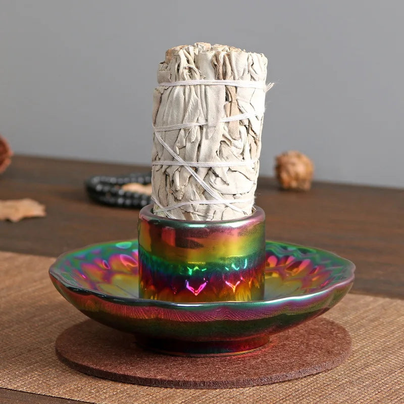 Custom Speckled Palo Santo Holder Natural Incense Sticks Wooden Smudging Stick White Sage Palo Santo Incense Stick Holder LOGO
