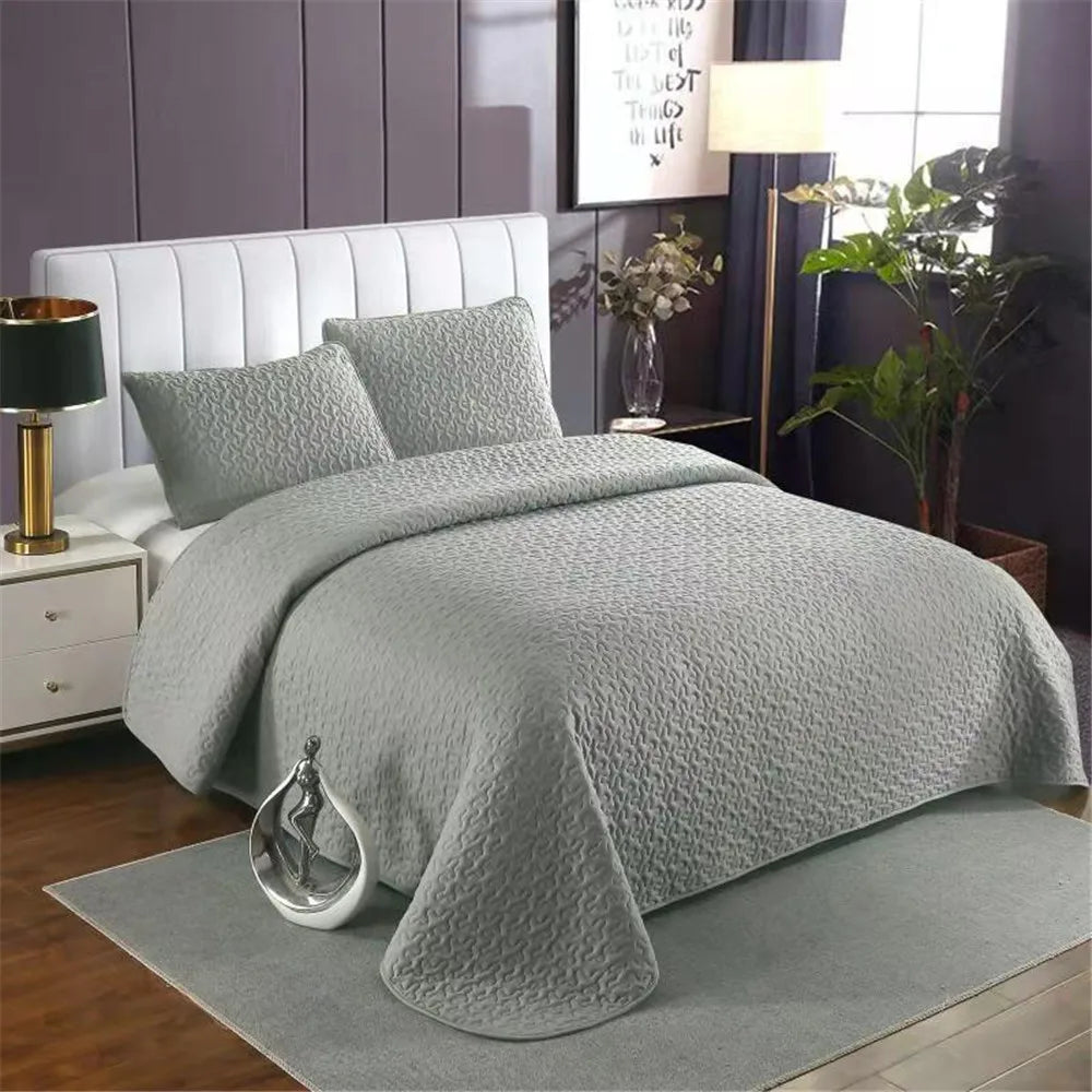 3pcs Oversized King Microfiber Quilt Bedspread Set Waterproof Hotel Bedding Polyester Blend Quilted Quilt Bed Spread Sets