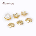 18K Gold Plated 11mm Flower Caps Brass Metal Big Beads Caps for DIY Beading Jewelry Making Jewelry Findings Components