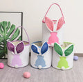 Wholesale Kids Gifts Candy Toys Baskets Fanny Bag Decoration Empty Printed Easter Bunny Ear Bucket Basket with Lights