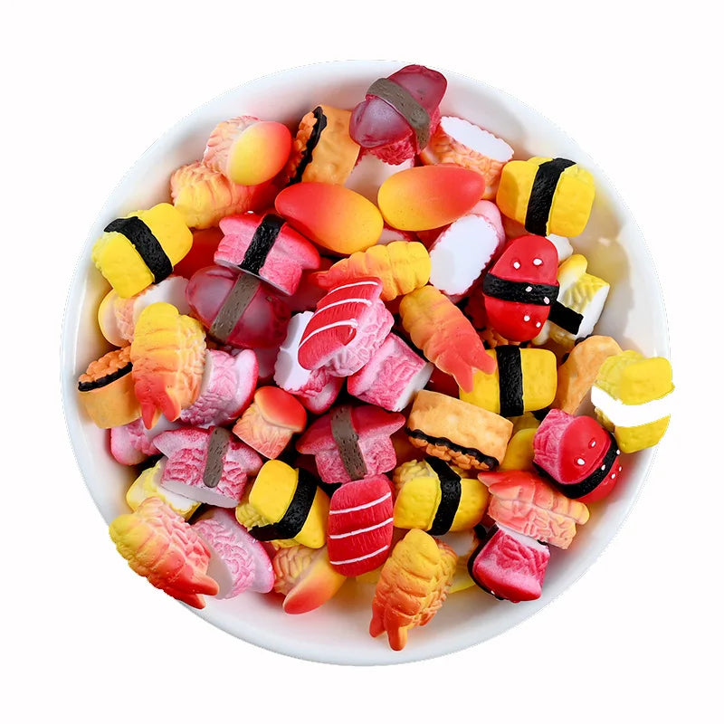 Resin Simulation Sushi Food Resin Charms for Slime Filler Cream Phone Case DIY Decoration Accessories