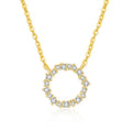 Dainty Small Loop CZ S925 Sterling Silver Necklace for Woman