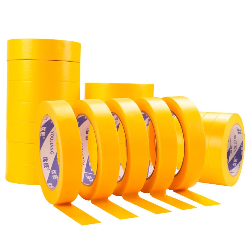 YOUJIANG Heavy Duty Crepe Paper Masking Adhesive Washi Tape Heat Resistant Removable Automotive Tape Water Activated Hot Melt