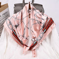 Luxury Headscarf Hair Scarf Wraps Elegant Square Satin Chiffon Handmade Dot Perfect Winter Gift Women Logo Bag