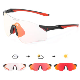 Custom Frameless Photochromic Cycling Glasses UV400 Protection Mountain Bike Glasses for Men Women Frameless Sport Sunglasses