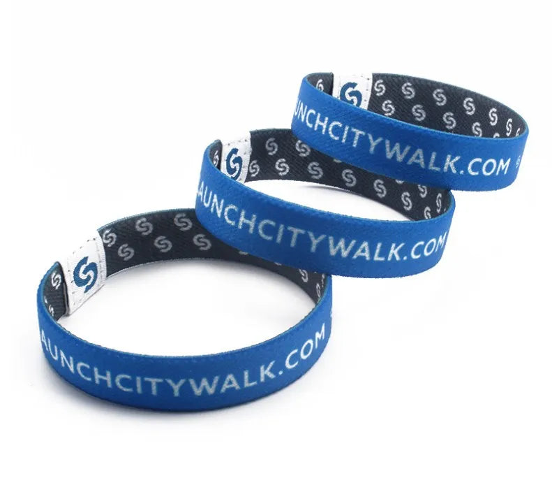 Custom Elastic Wristband Personalized Polyester Stretch Wrist Band with Logo Manufacturer